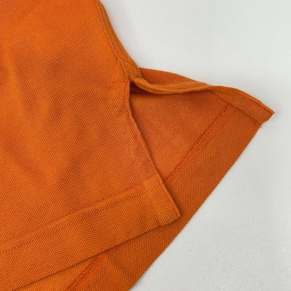 HERMES Orange Cotton H-Logo Polo Shirt