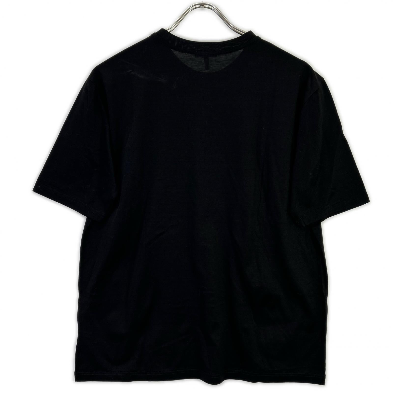 HERMES エルメス ブラック マルジェラ期 コットン 無地Tシャツ トップス