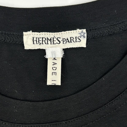 HERMES エルメス ブラック マルジェラ期 コットン 無地Tシャツ トップス