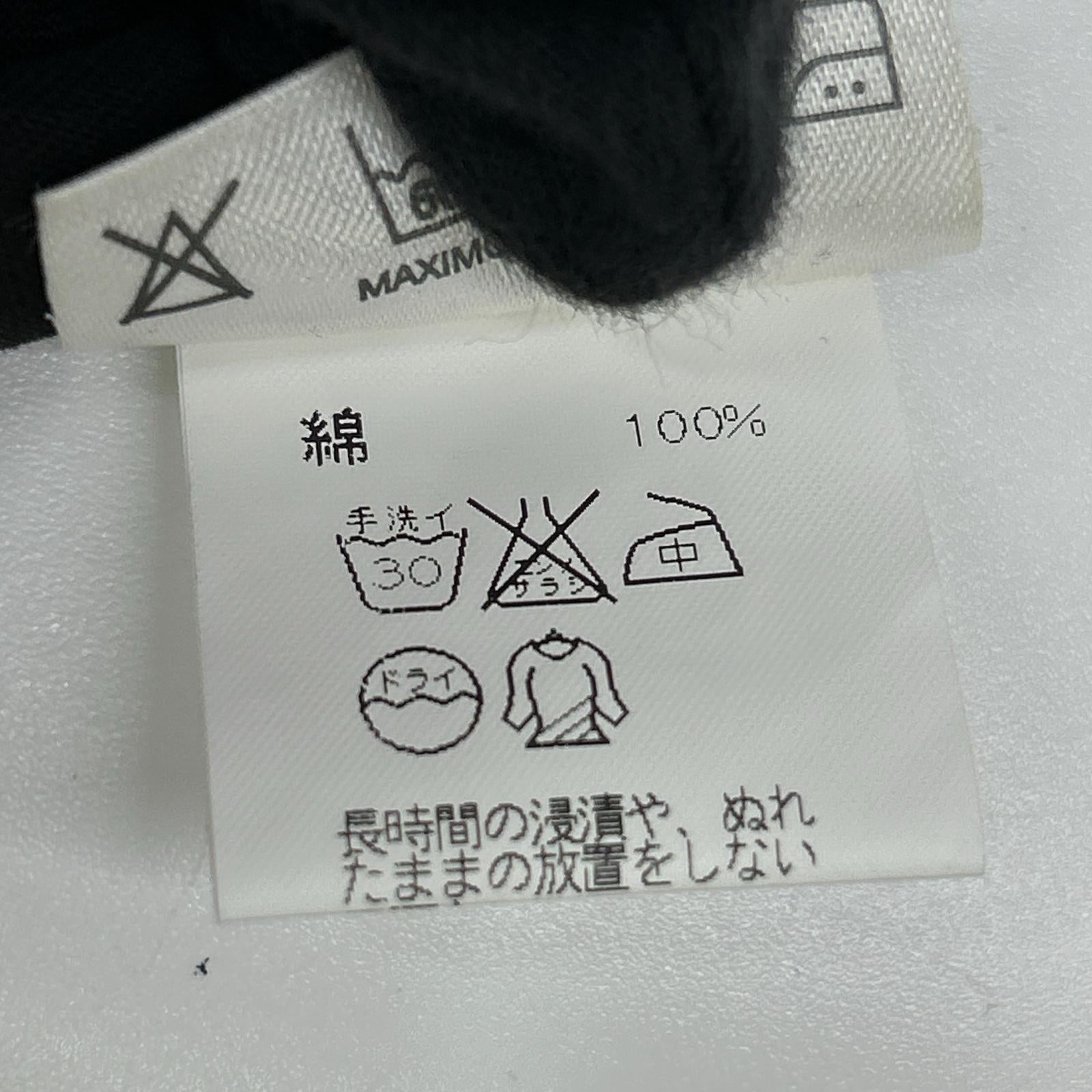 HERMES エルメス ブラック マルジェラ期 コットン 無地Tシャツ トップス