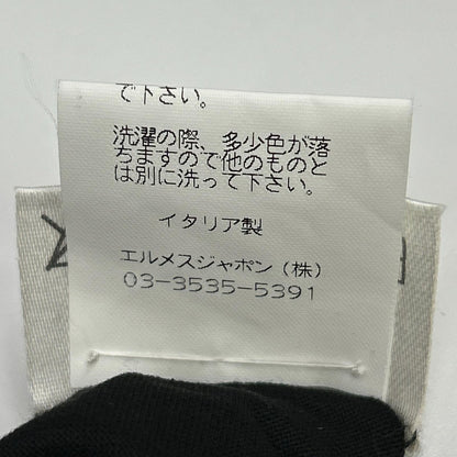 HERMES エルメス ブラック マルジェラ期 コットン 無地Tシャツ トップス