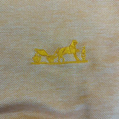 HERMES Orange Cotton Logo-Embroidered Polo Shirt