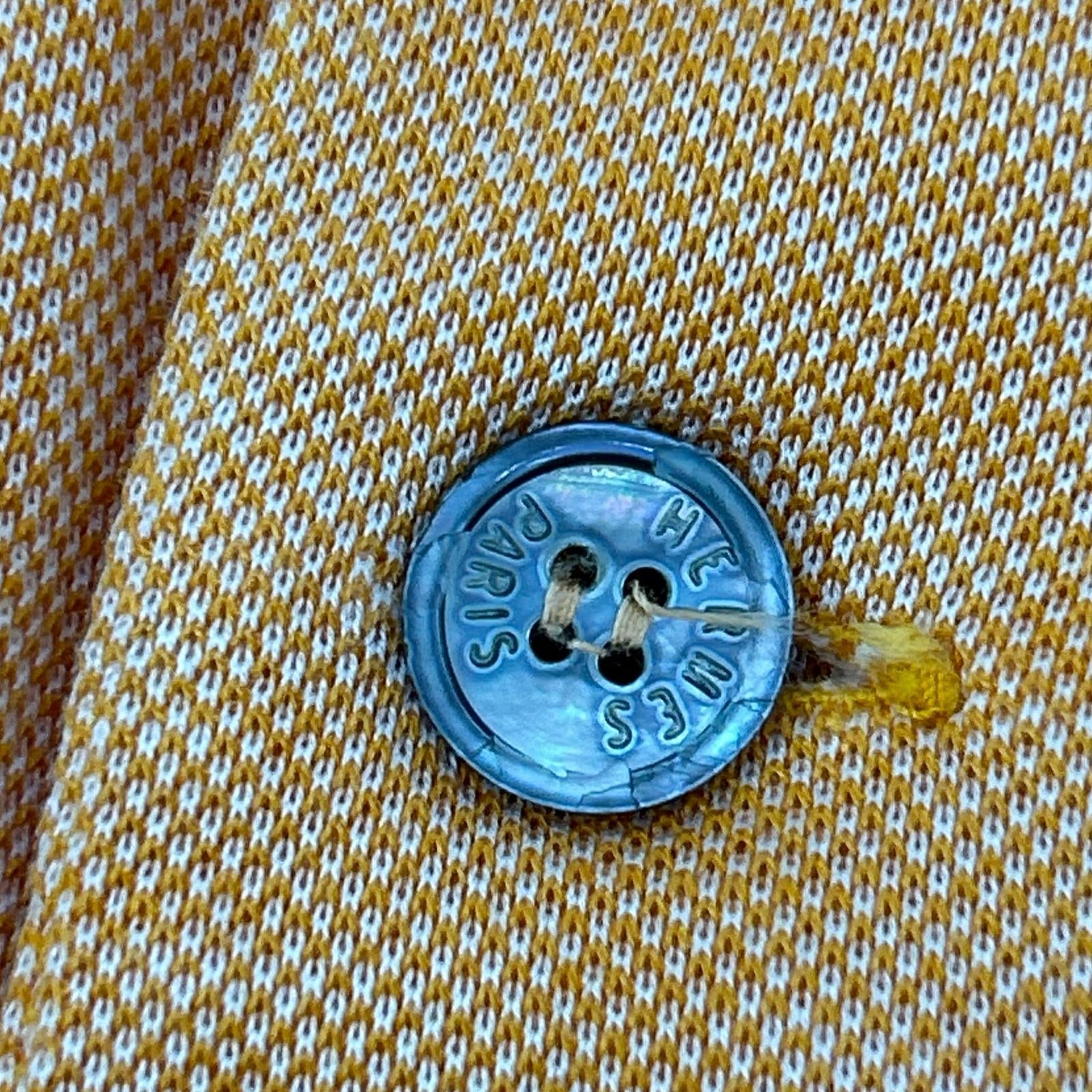 HERMES Orange Cotton Logo-Embroidered Polo Shirt