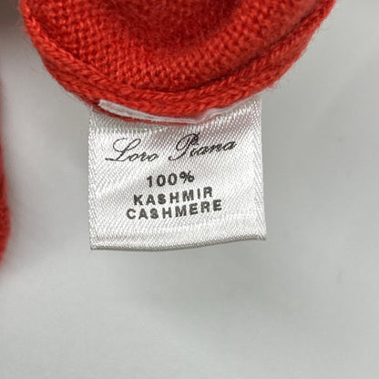 Loro Piana ロロピアーナ オレンジ カシミヤ Vネック ニット セーター トップス