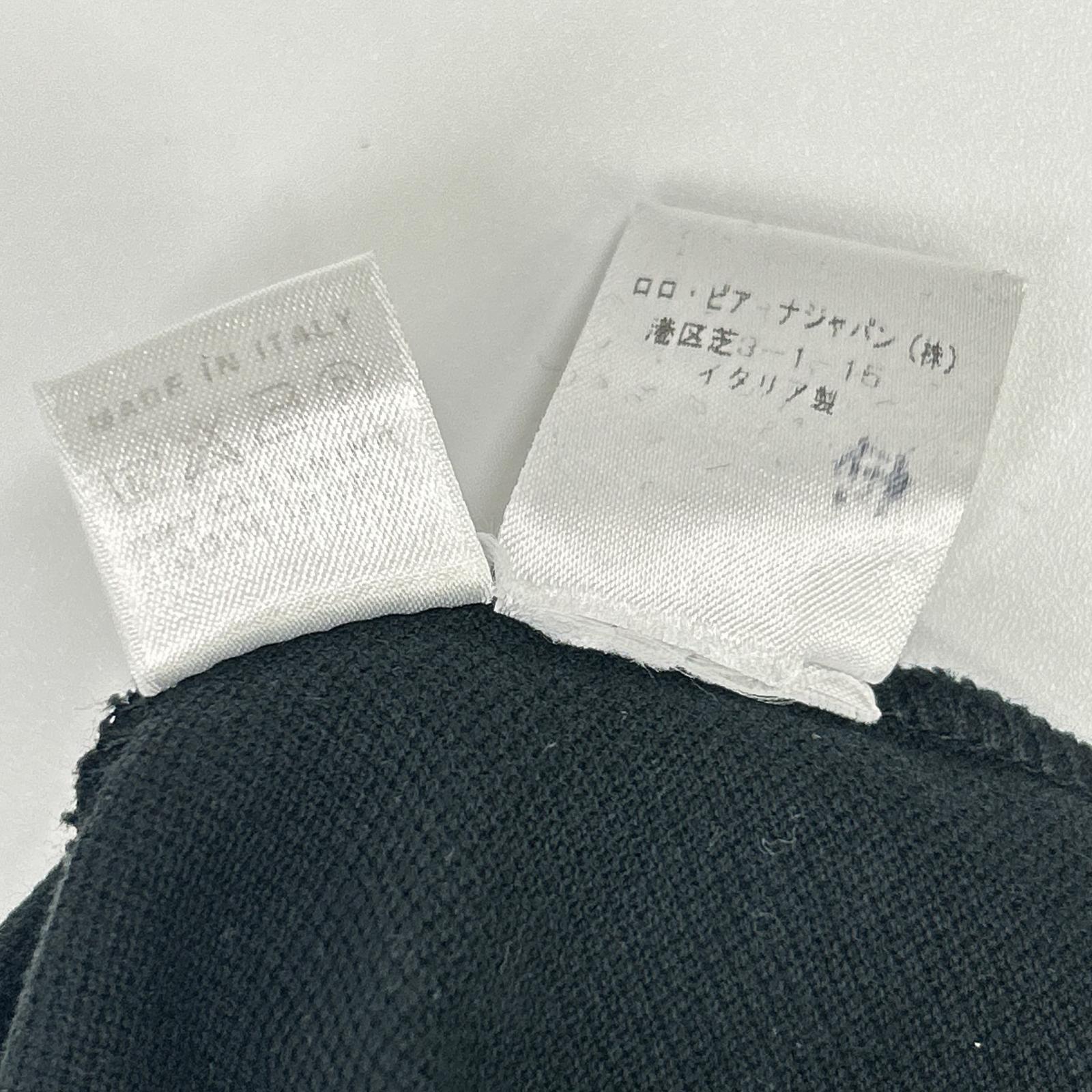 Loro Piana ロロピアーナ ブラック コットン 胸ポケット ポロシャツ トップス