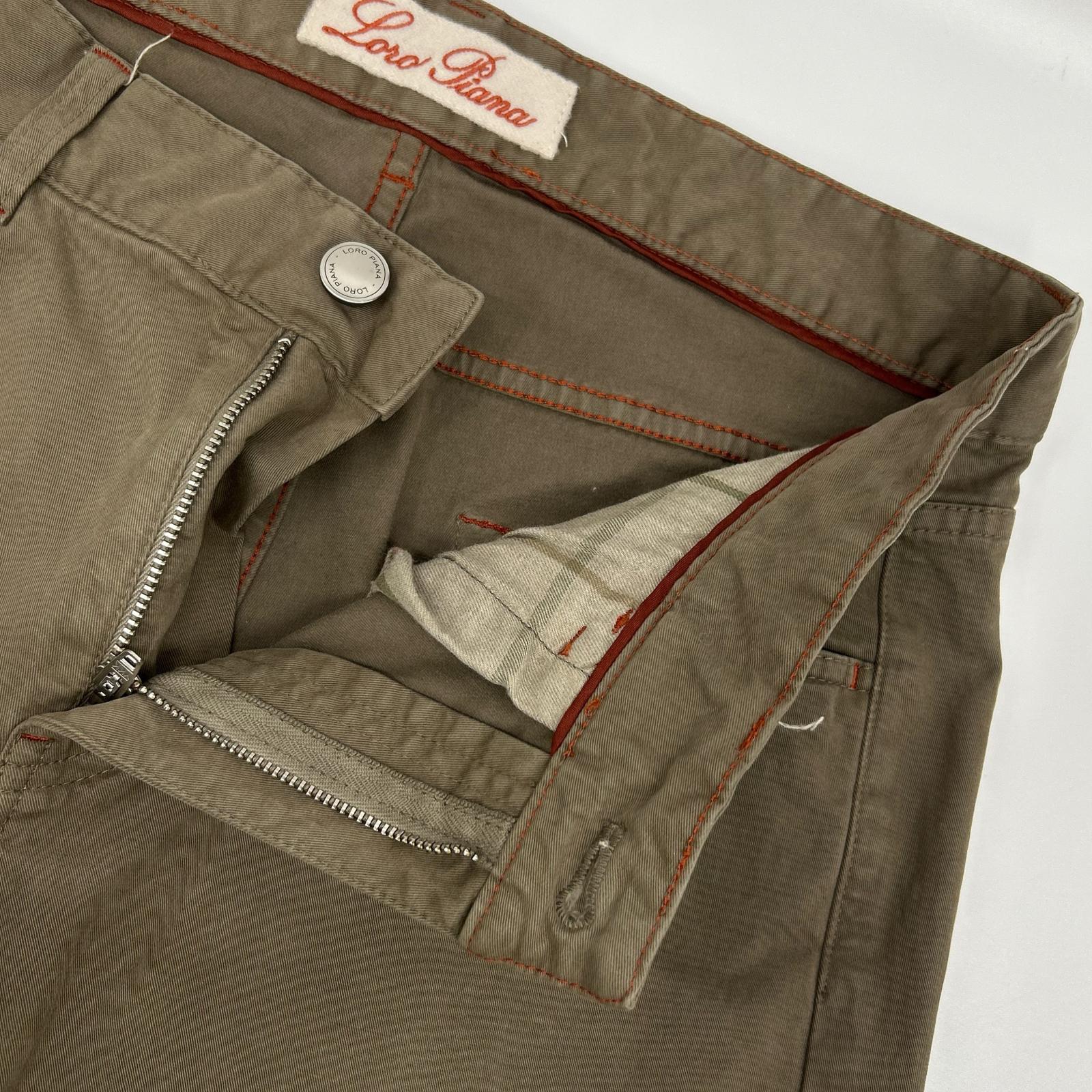Loro Piana ロロピアーナ FAE0472 カーキ コットン混 チノパン ボトムス