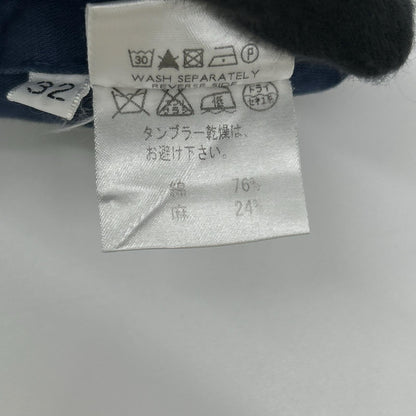 Loro Piana ロロピアーナ ネイビー リネンコットン パンツ ボトムス