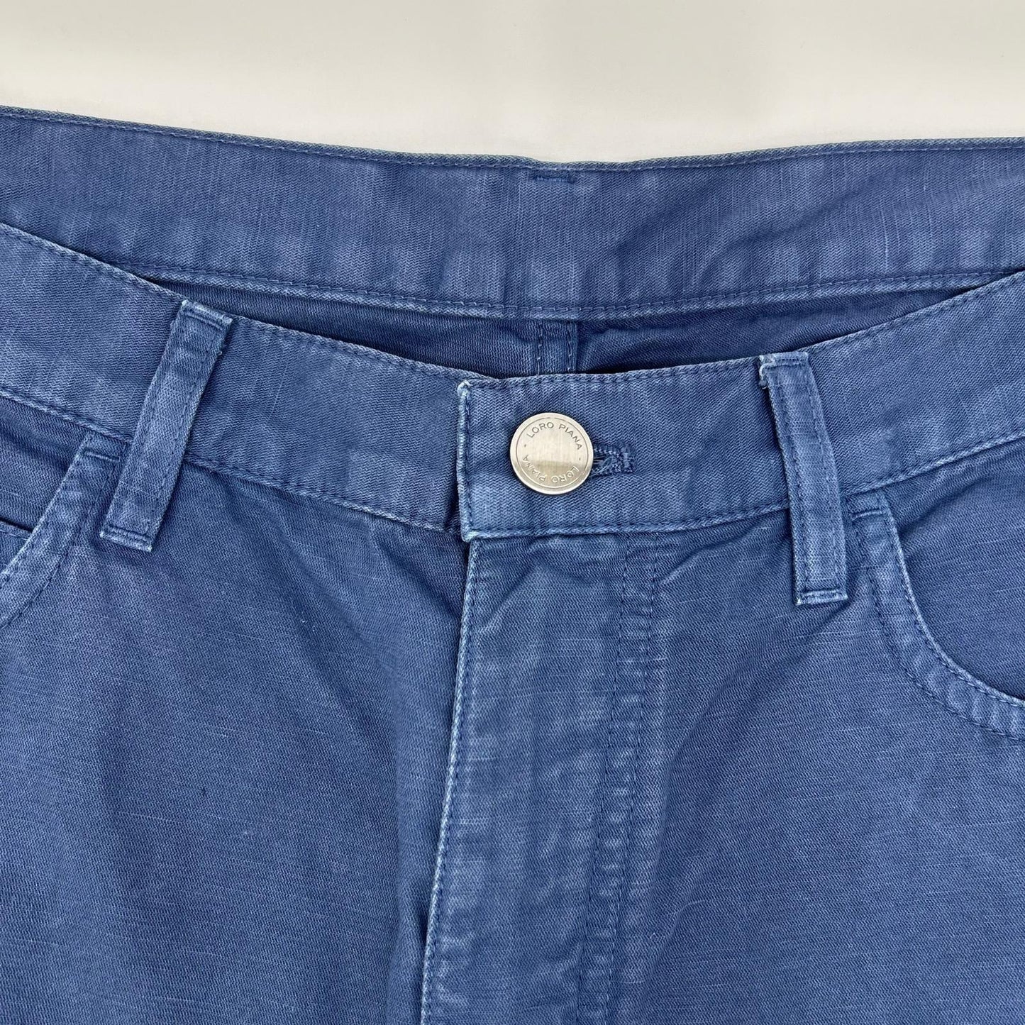 Loro Piana ロロピアーナ ネイビー リネンコットン パンツ ボトムス