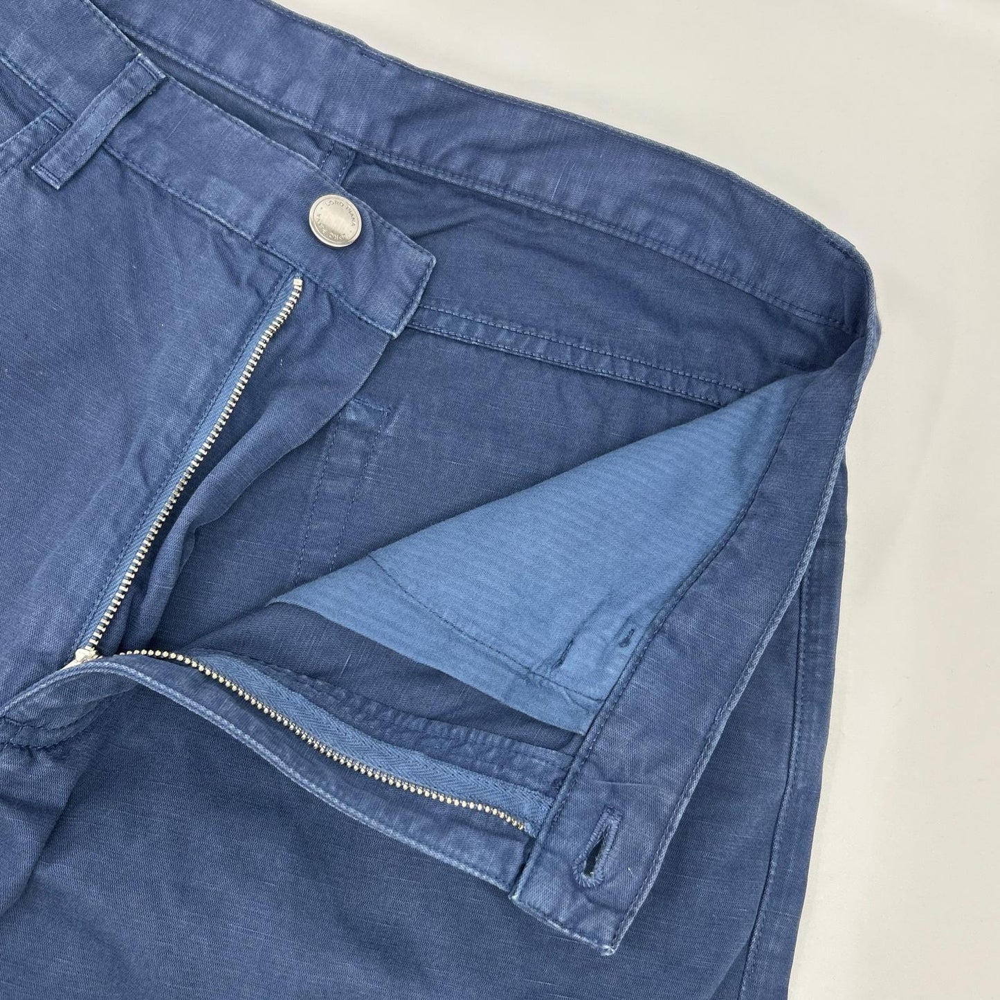 Loro Piana ロロピアーナ ネイビー リネンコットン パンツ ボトムス