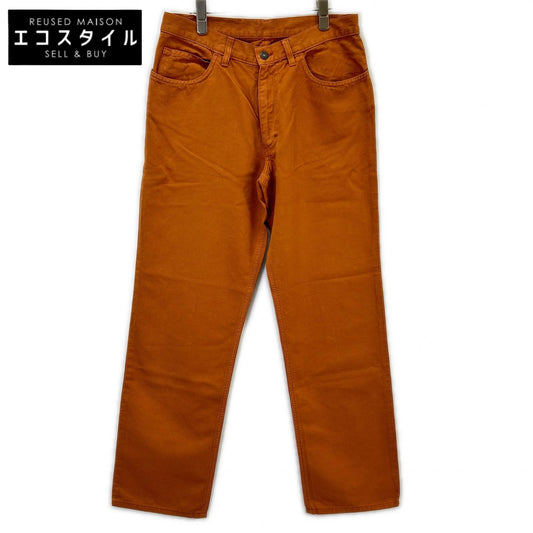 Loro Piana Orange Linen-Cotton Pants