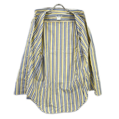 Loro Piana ロロピアーナ イエロー×ネイビー コットン ストライプ 長袖シャツ トップス