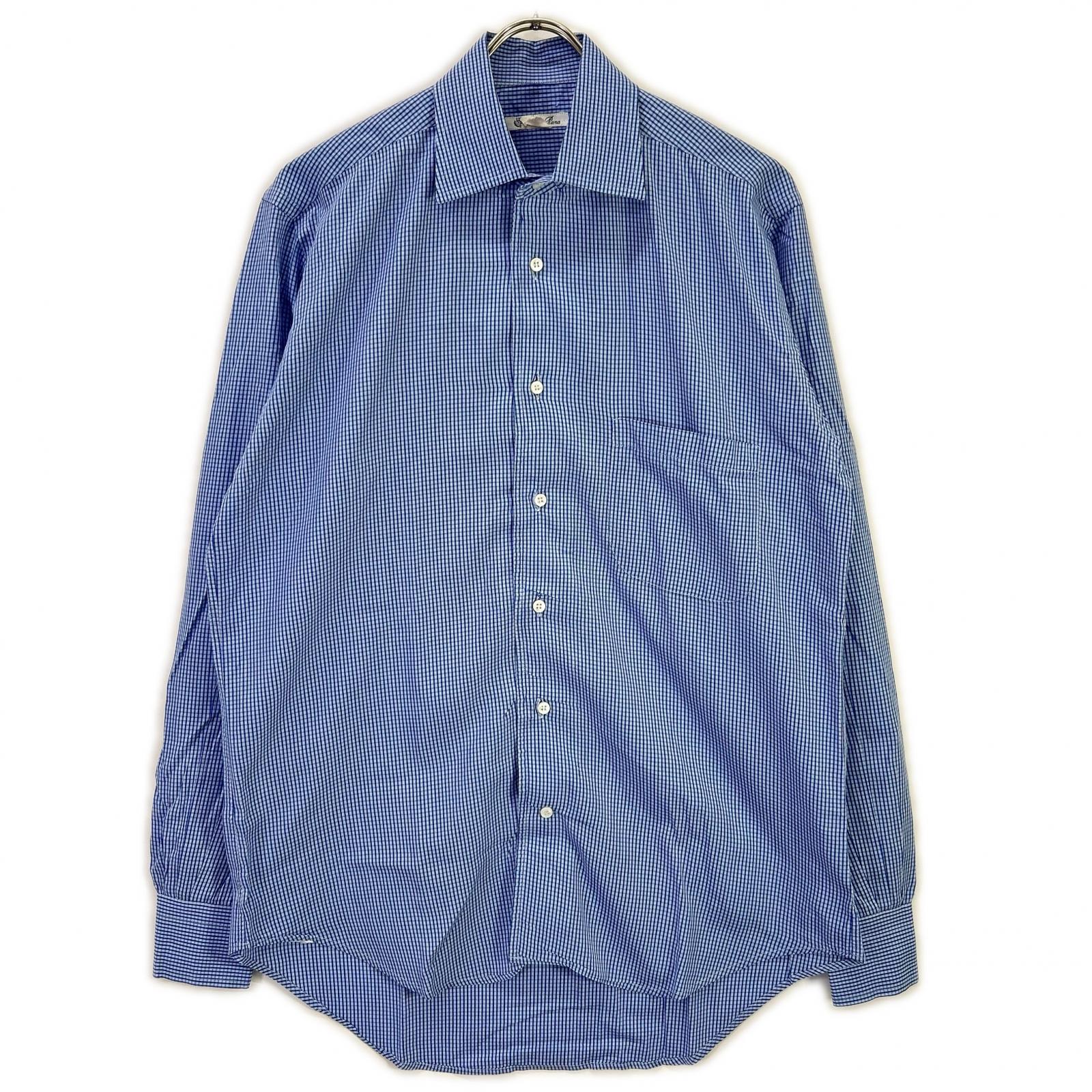 Loro Piana ロロピアーナ ブルー ギンガムチェック柄 長袖シャツ トップス