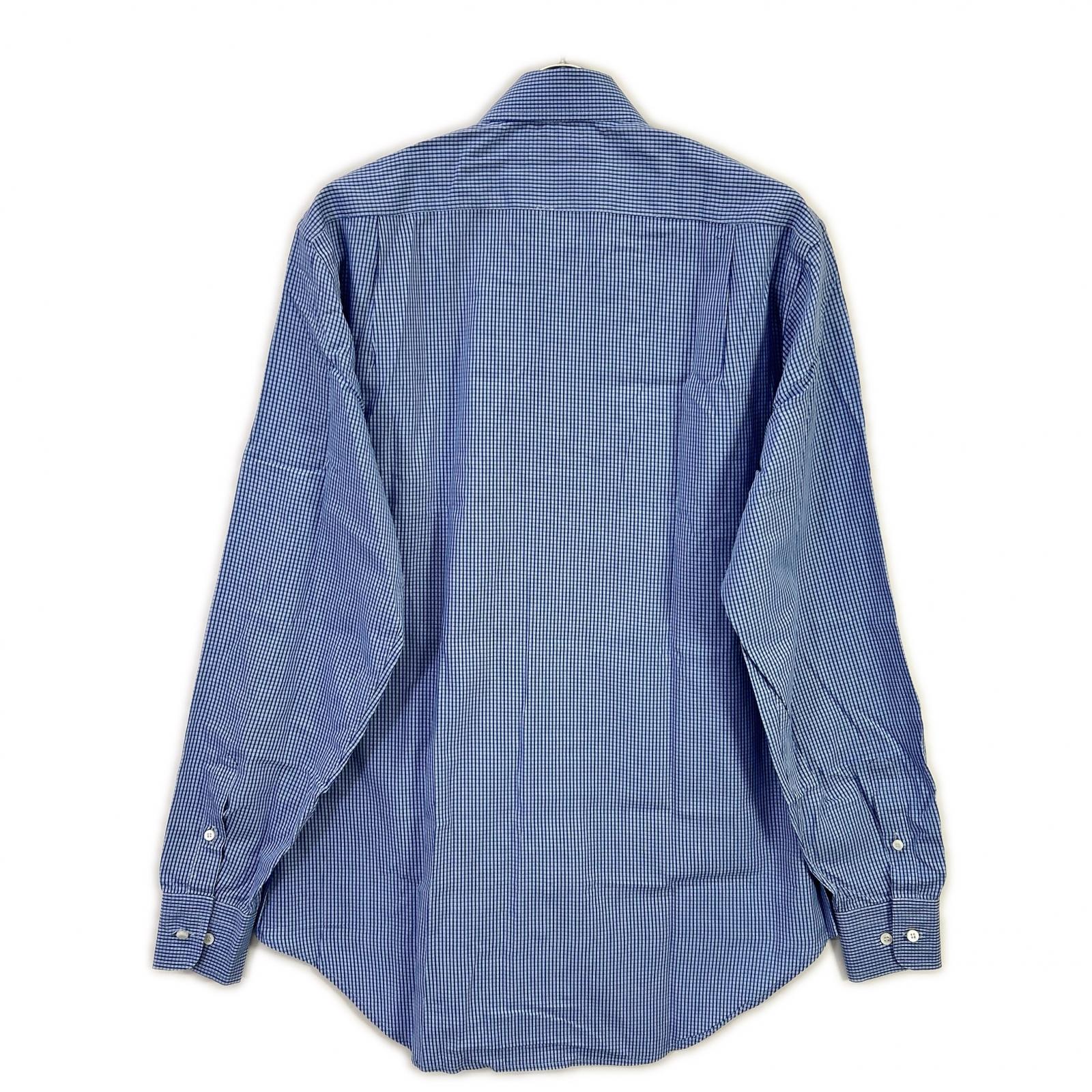 Loro Piana ロロピアーナ ブルー ギンガムチェック柄 長袖シャツ トップス