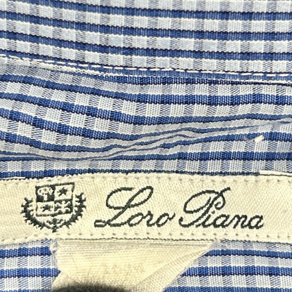 Loro Piana ロロピアーナ ブルー ギンガムチェック柄 長袖シャツ トップス
