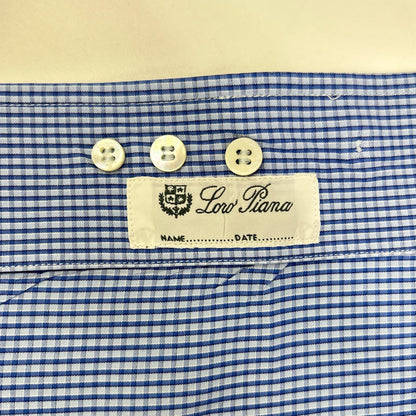 Loro Piana ロロピアーナ ブルー ギンガムチェック柄 長袖シャツ トップス