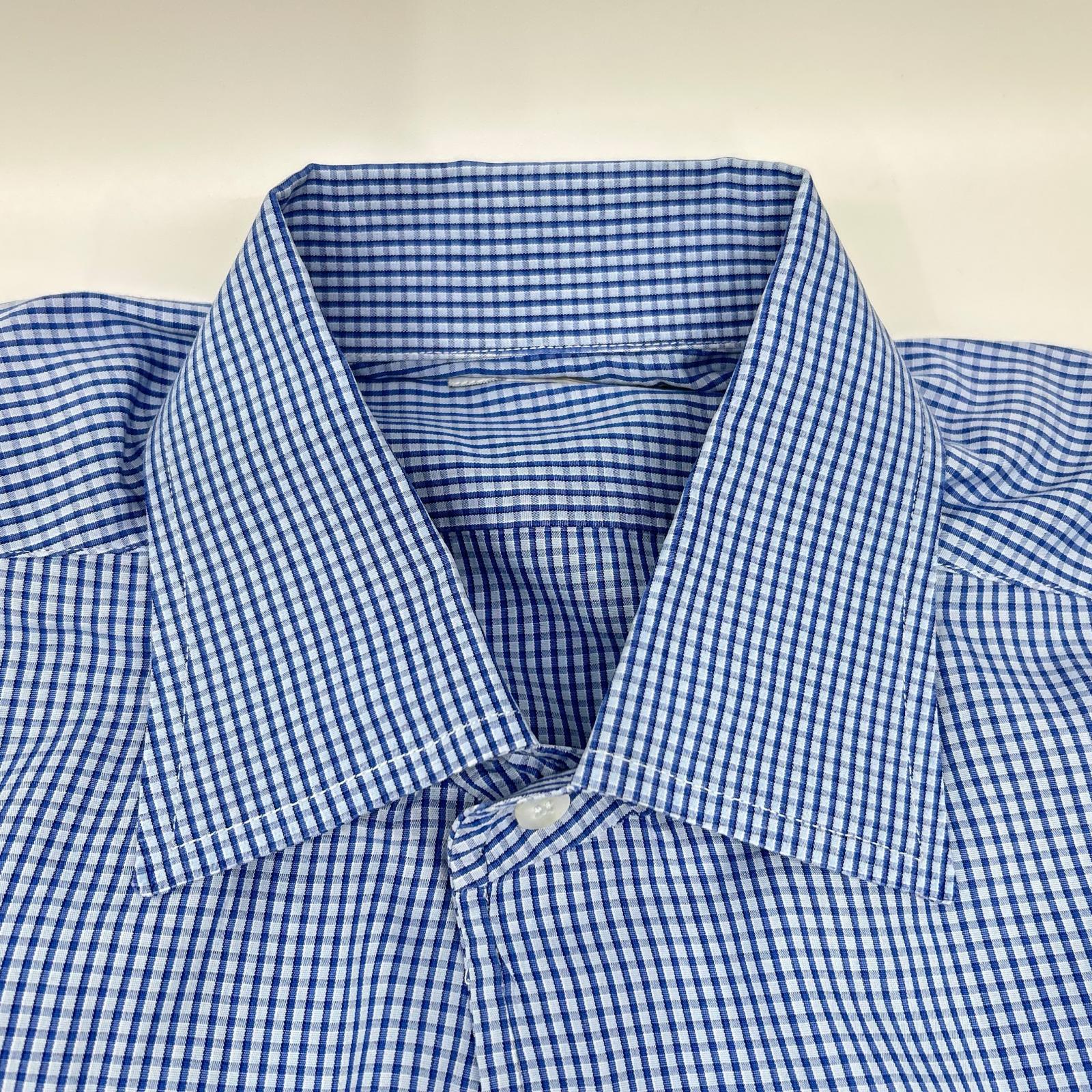 Loro Piana ロロピアーナ ブルー ギンガムチェック柄 長袖シャツ トップス