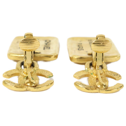 CHANEL Chanel CC Cambon plaque earrings