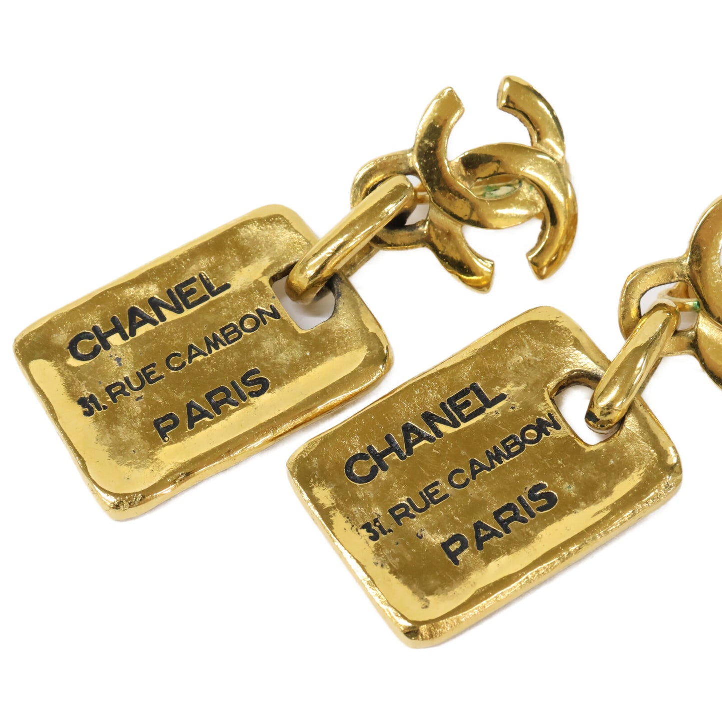 CHANEL シャネル ココマーク カンボンプレート イヤリング
