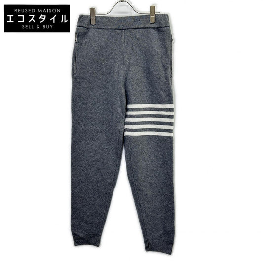 P.M.D.S. (PREMIUM MOOD DENIM SUPERIOR) gray wool-cashmere stripe jogger pants bottoms
