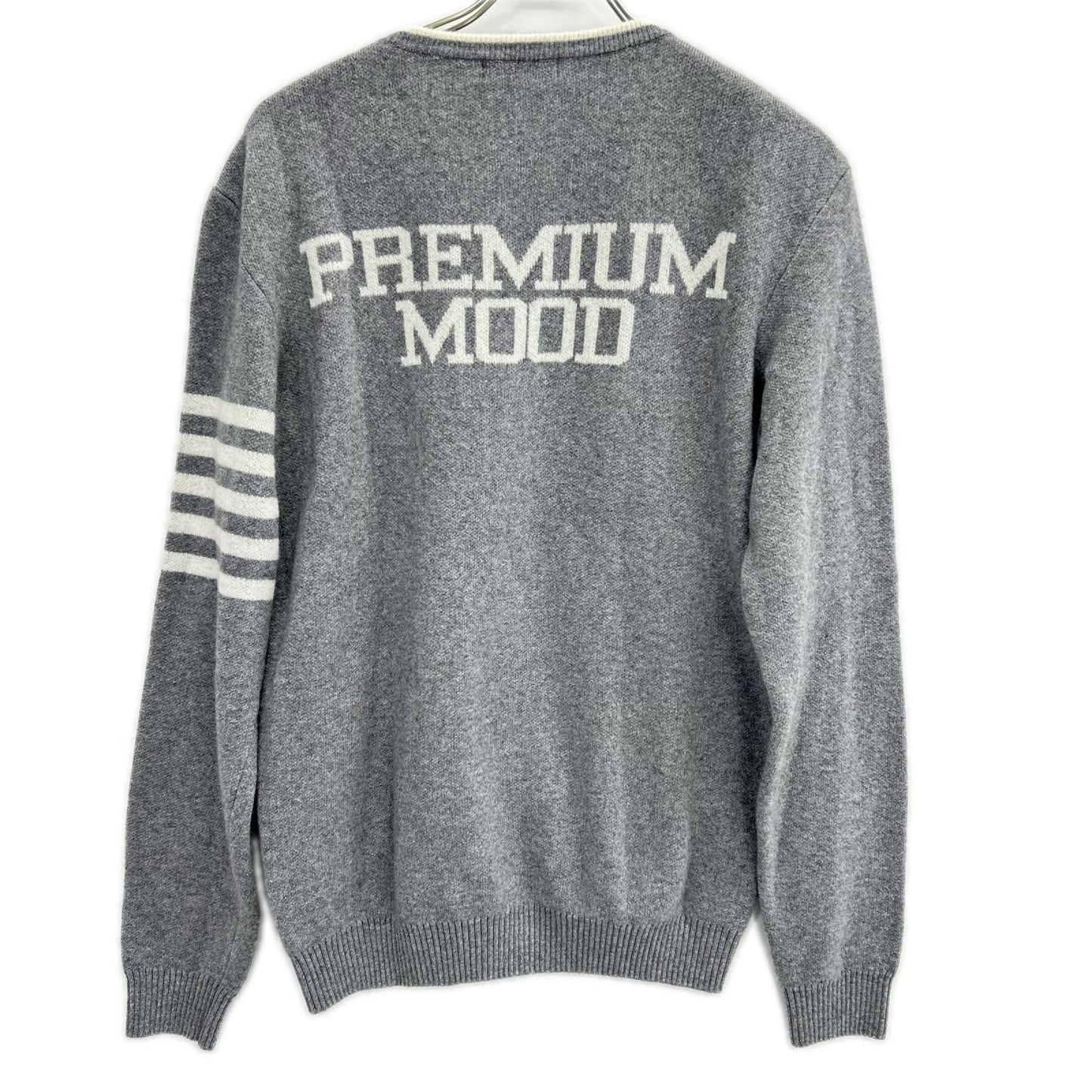 P.M.D.S.(PREMIUM MOOD DENIM SUPERIOR) ピーエムディーエス グレー カシミヤ混 クルーネックセーター トップス