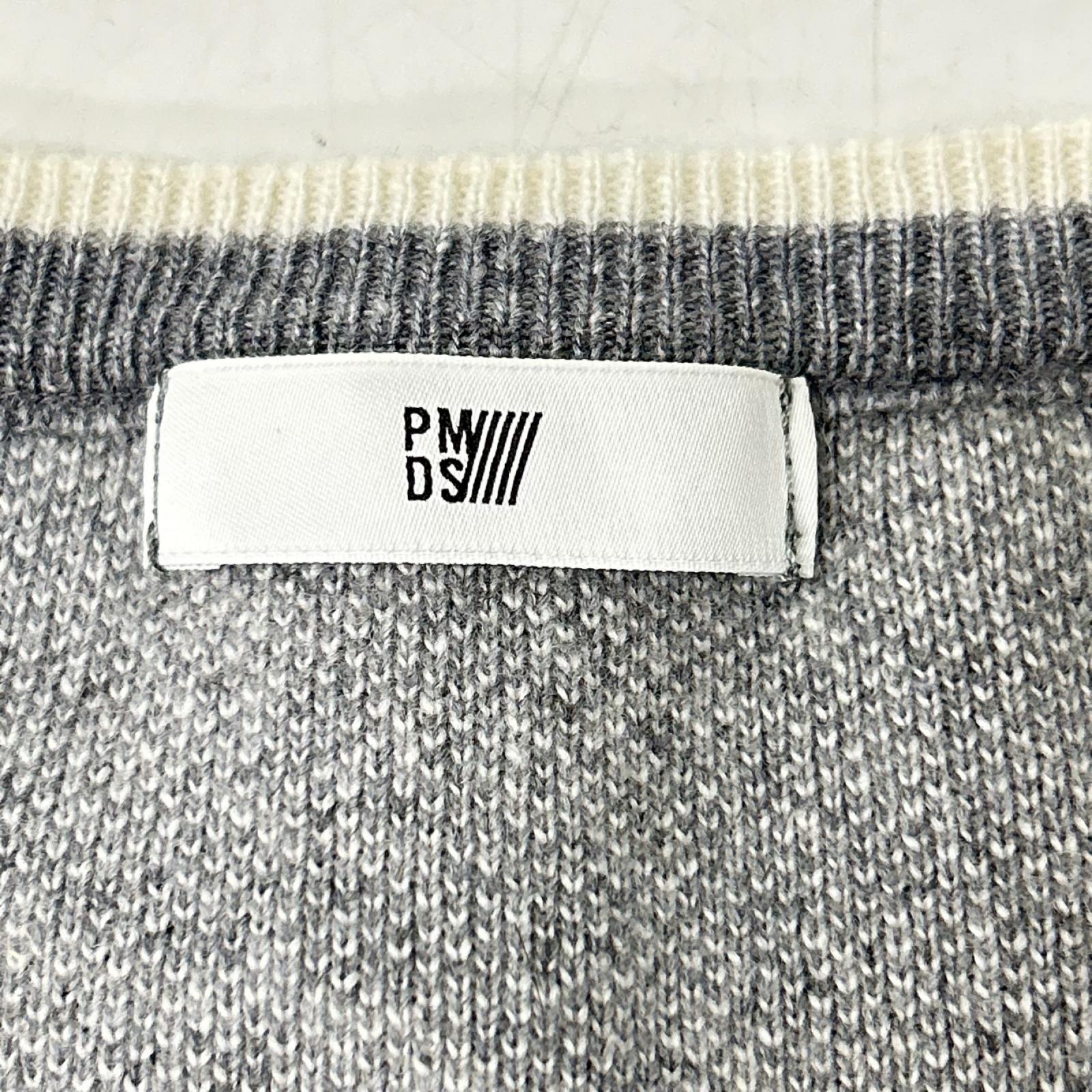 P.M.D.S.(PREMIUM MOOD DENIM SUPERIOR) ピーエムディーエス グレー カシミヤ混 クルーネックセーター トップス