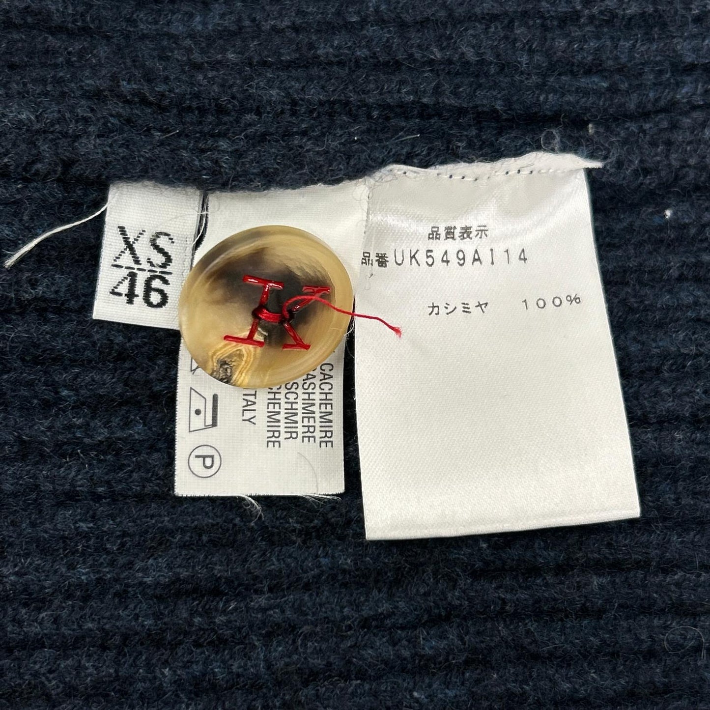 Kiton キートン UK549AI14 ネイビー カシミヤ100 ショールカラー カーディガン トップス