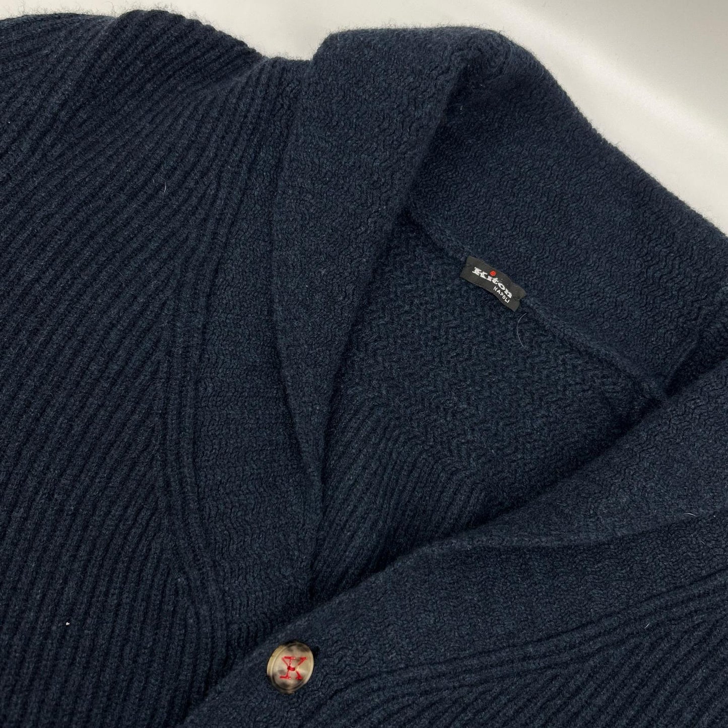 Kiton キートン UK549AI14 ネイビー カシミヤ100 ショールカラー カーディガン トップス