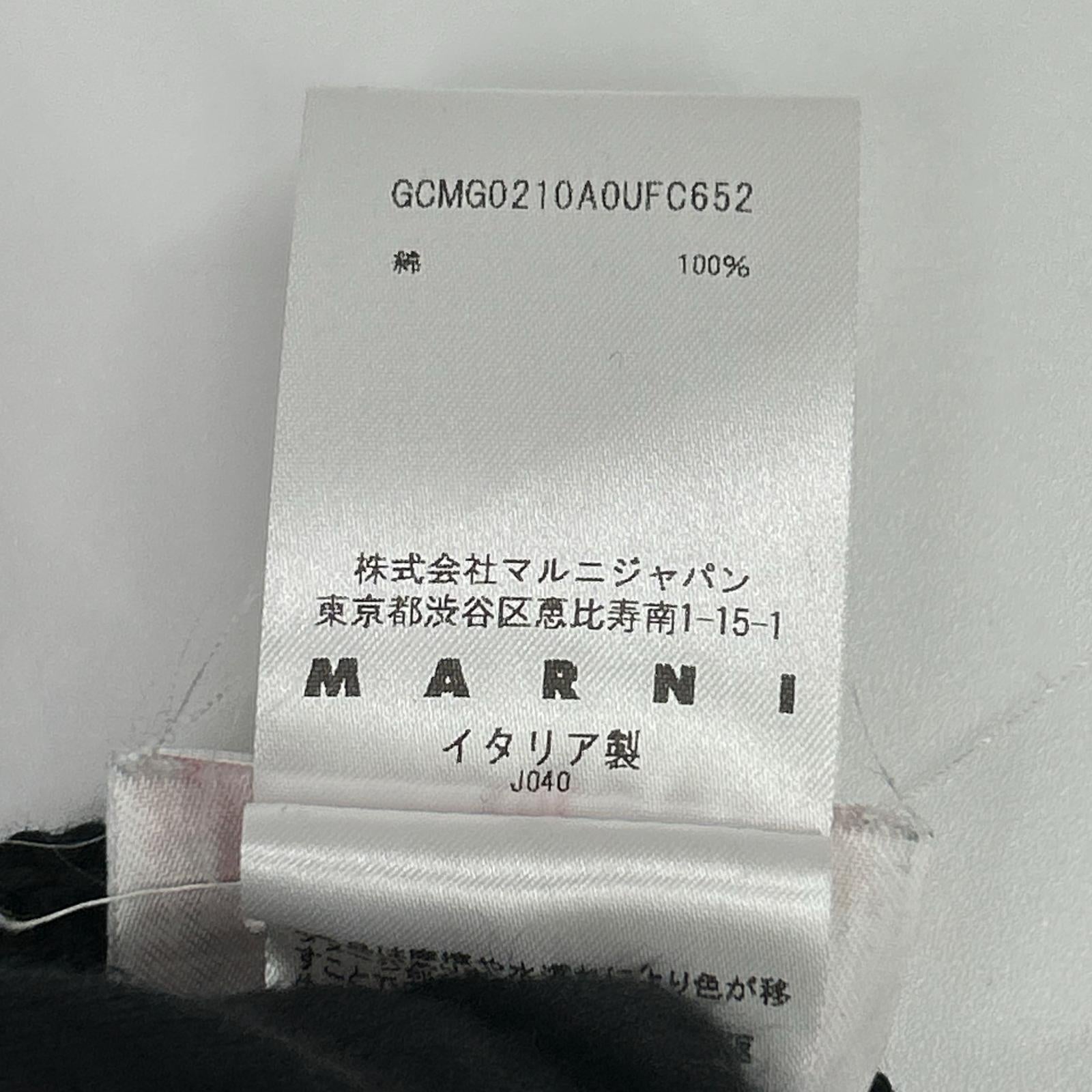 MARNI マルニ 22AW GCMG0210A0UFC652 ブラック コットン ツイスト クルーネック セーター トップス