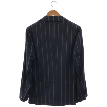 RING JACKET RT052F08X Navy wool-cotton 3-button jersey jacket, top