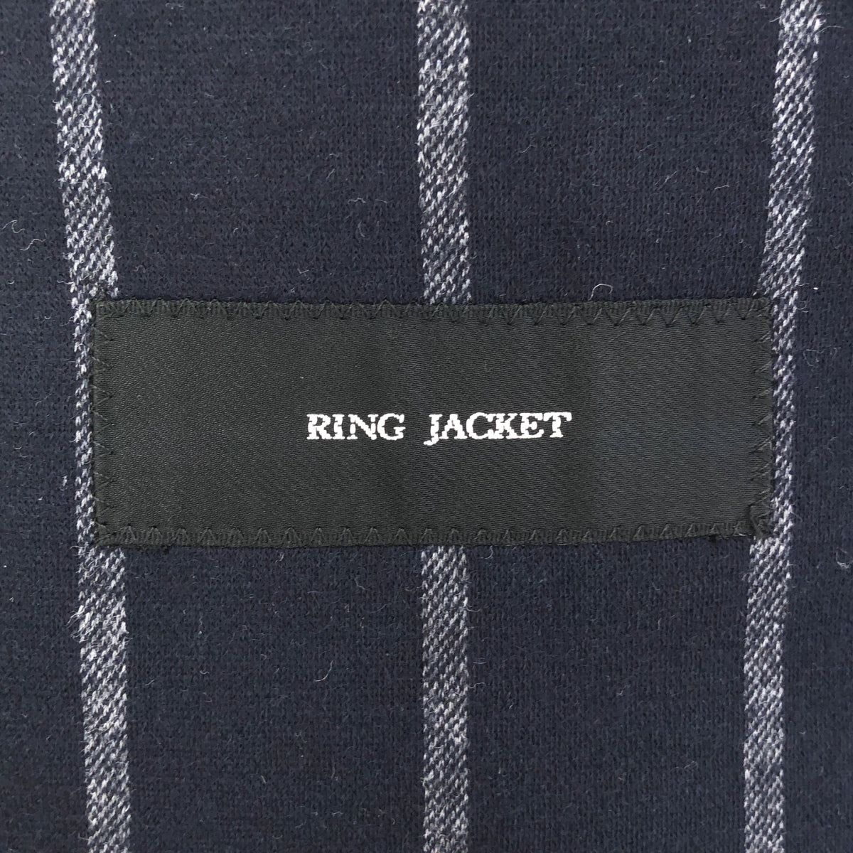 RING JACKET RT052F08X Navy wool-cotton 3-button jersey jacket, top