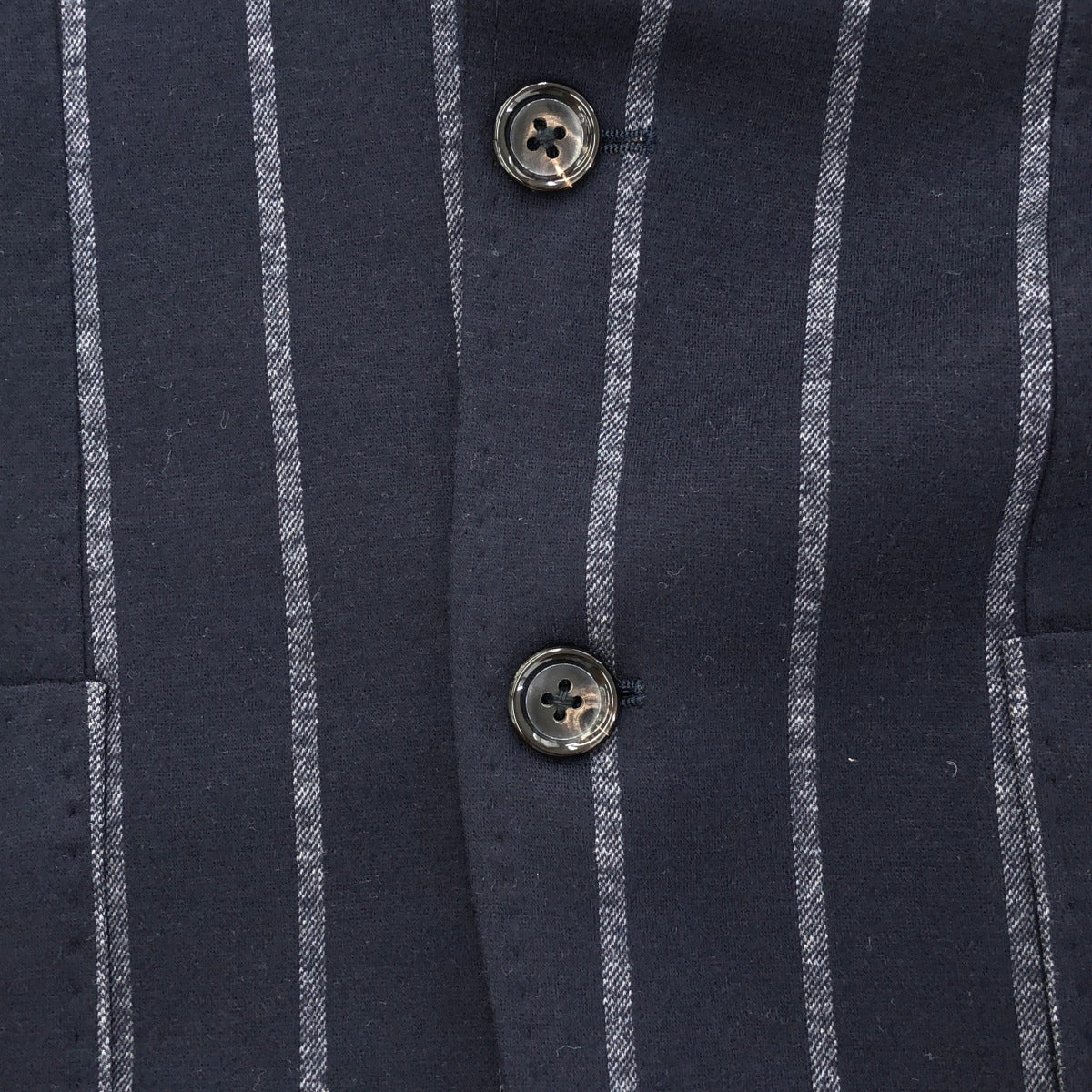 RING JACKET RT052F08X Navy wool-cotton 3-button jersey jacket, top