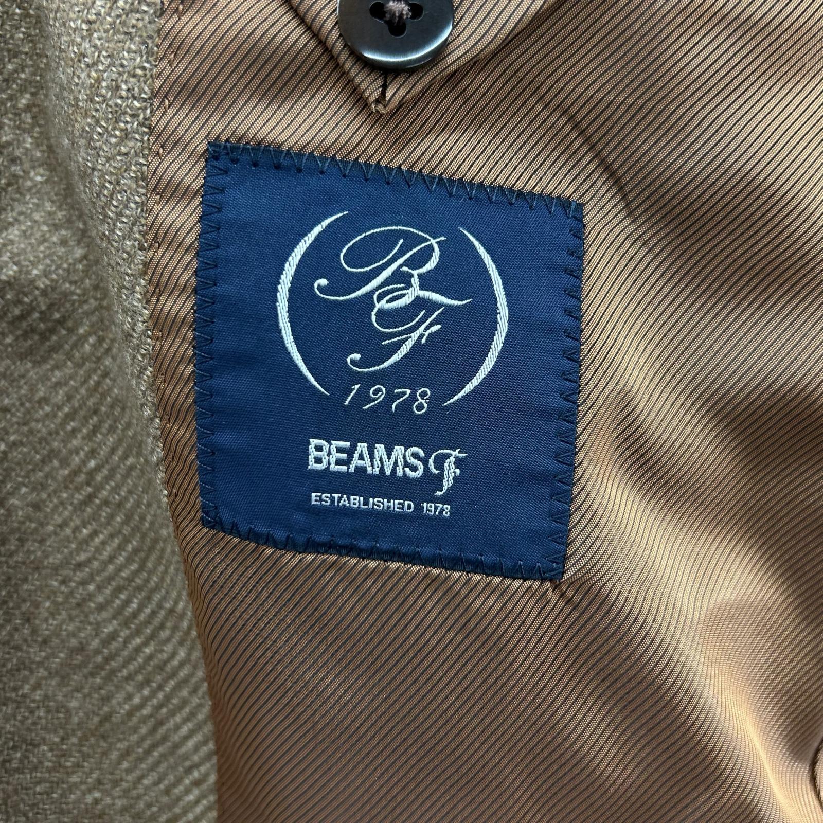 BEAMS F ビームスエフ ブラウン ロロピアーナ ソフトツイード テーラードジャケット ジャケット