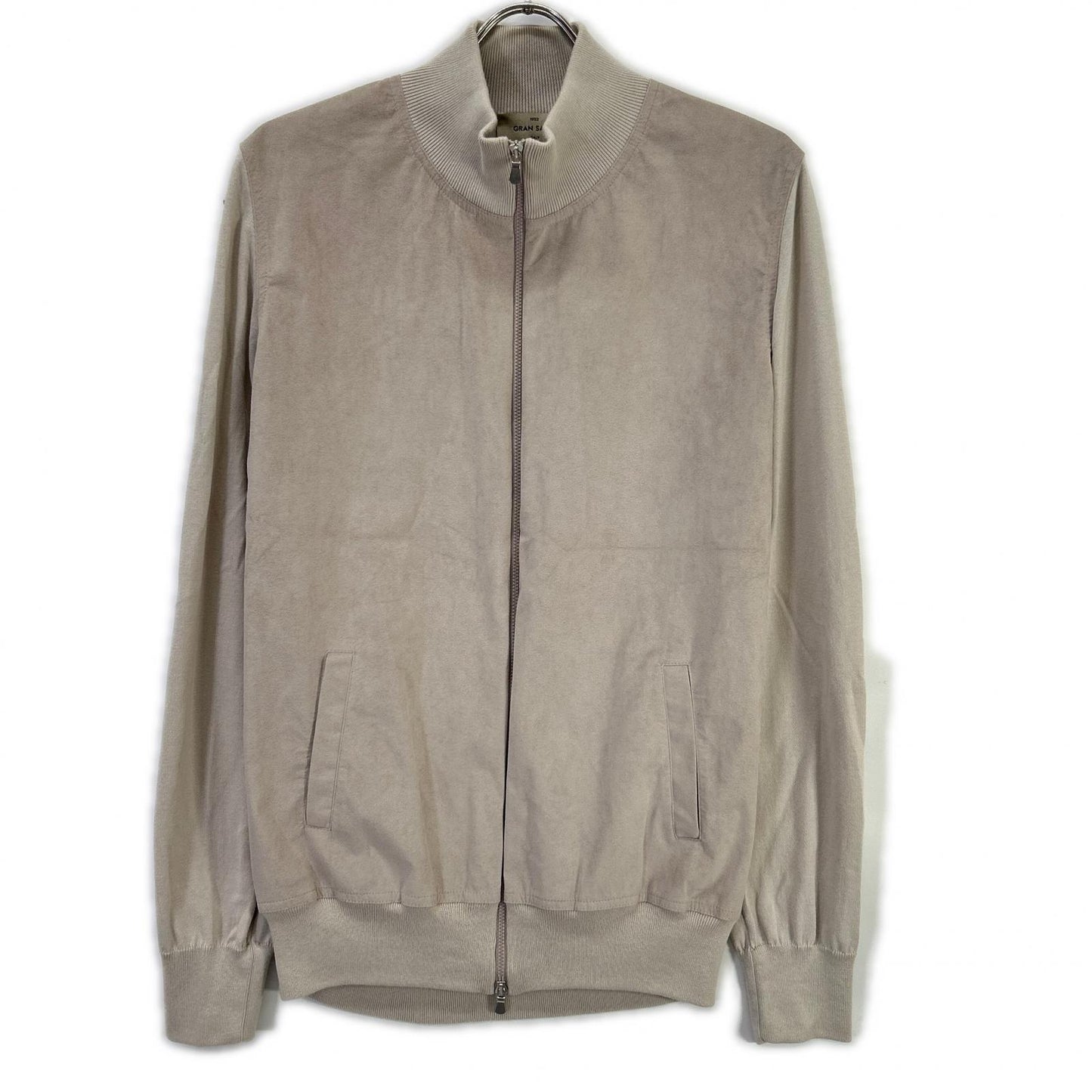 GRAN SASSO グランサッソ 57139 18037 ベージュ スタンド スエード切り替え ZIP ブルゾン ジャケット