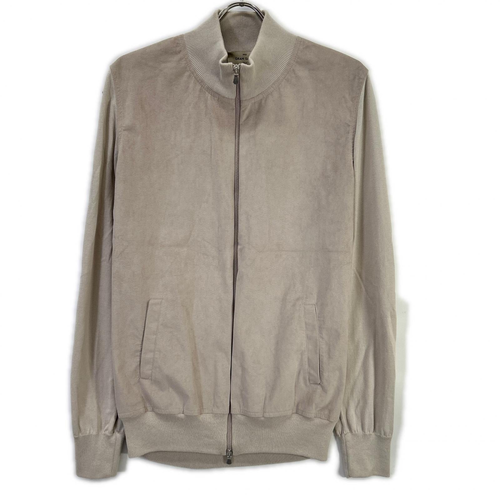 GRAN SASSO グランサッソ 57139 18037 ベージュ スタンド スエード切り替え ZIP ブルゾン ジャケット