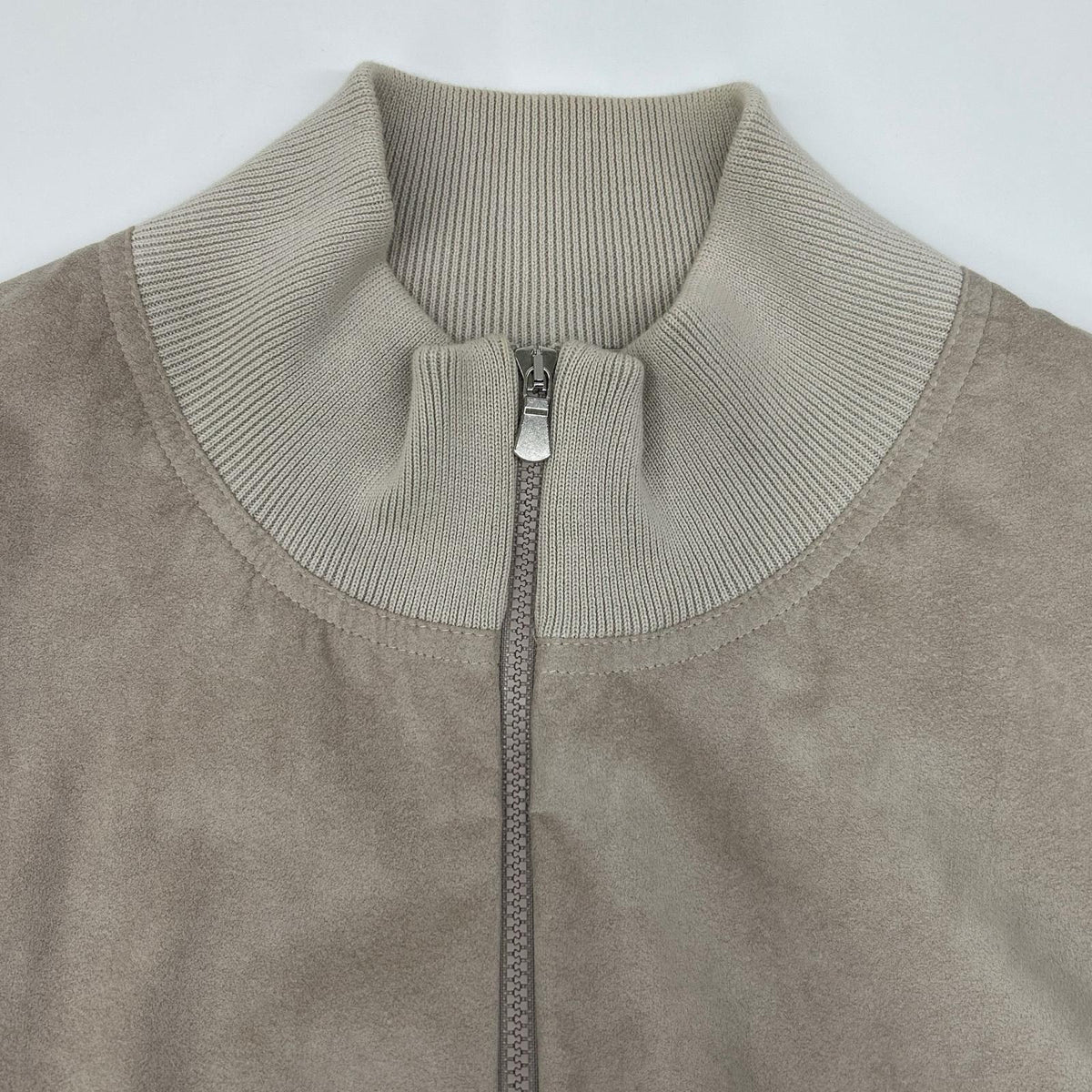 GRAN SASSO グランサッソ 57139 18037 ベージュ スタンド スエード切り替え ZIP ブルゾン ジャケット