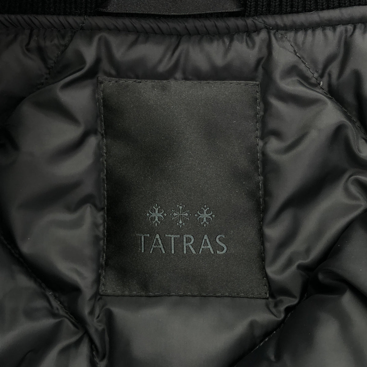 TATRAS タトラス MJXA0086014668 ブラック CASTAGNO フェイクレザー ボンバーダウンジャケット トップス