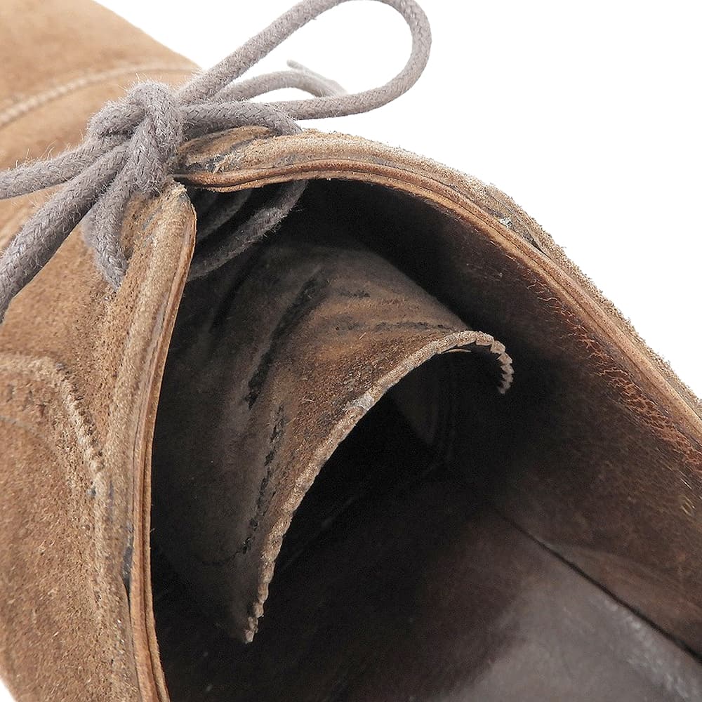 Crockett&Jones クロケット＆ジョーンズ 美品 ALBANY スエード ストレートチップ シューズ メンズ ブラウン 6 1/2 シューズ