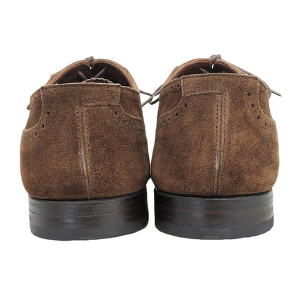 Crockett&Jones クロケット＆ジョーンズ 美品 ALBANY スエード ストレートチップ シューズ メンズ ブラウン 6 1/2 シューズ
