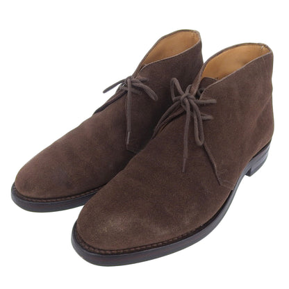 Crockett&Jones クロケット＆ジョーンズ チャートシー スエード ブーツ シューズ メンズ ダークブラウン 5 1/2 E シューズ