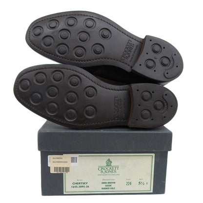 Crockett&Jones クロケット＆ジョーンズ チャートシー スエード ブーツ シューズ メンズ ダークブラウン 5 1/2 E シューズ
