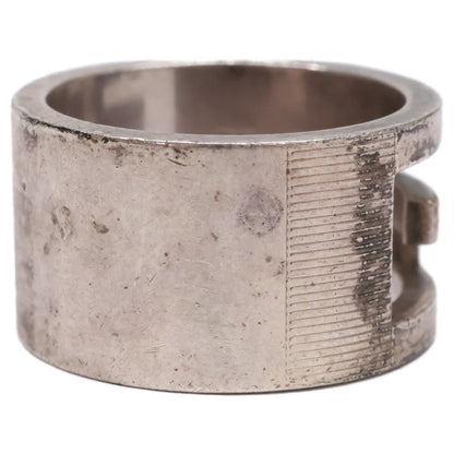 GUCCI SV925 Branded G cutout wide ring ring