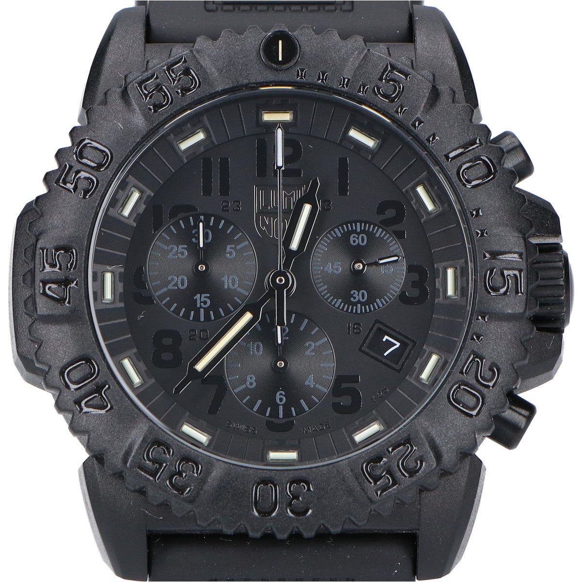 LUMINOX ルミノックス 【美品】3080SERIES NAVY SEAL COLORMARK CHRONOGRAPH クロノグラフ クオーツ 腕時計