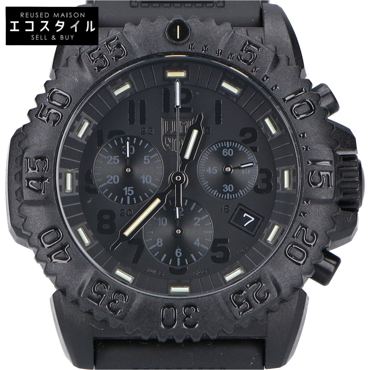 LUMINOX ルミノックス 【美品】3080SERIES NAVY SEAL COLORMARK CHRONOGRAPH クロノグラフ クオーツ 腕時計