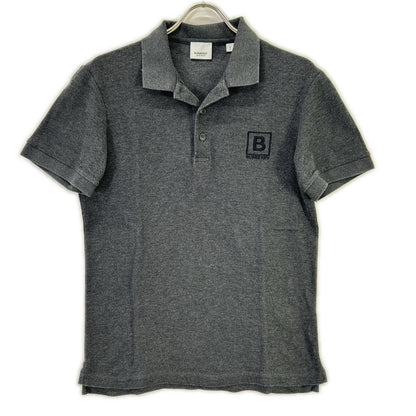BURBERRY バーバリー 8053027 グレー レターグラフィック コットンピケ ポロシャツ トップス