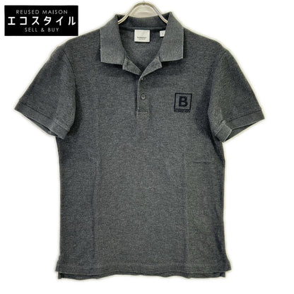 BURBERRY バーバリー 8053027 グレー レターグラフィック コットンピケ ポロシャツ トップス