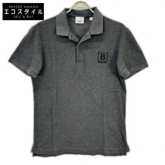 BURBERRY バーバリー 8053027 グレー レターグラフィック コットンピケ ポロシャツ トップス