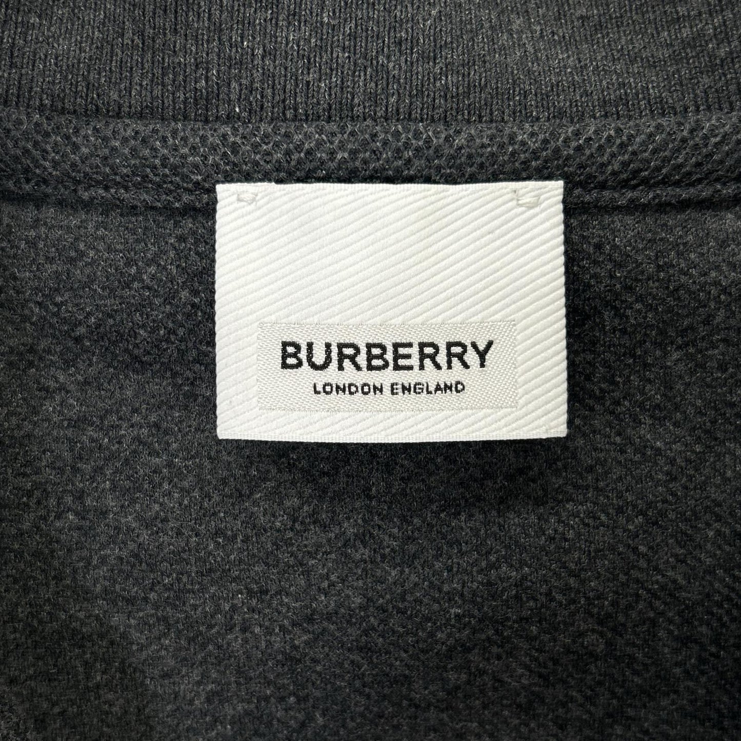 BURBERRY バーバリー 8053027 グレー レターグラフィック コットンピケ ポロシャツ トップス