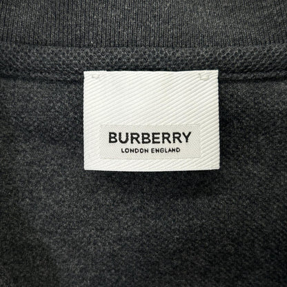 BURBERRY バーバリー 8053027 グレー レターグラフィック コットンピケ ポロシャツ トップス