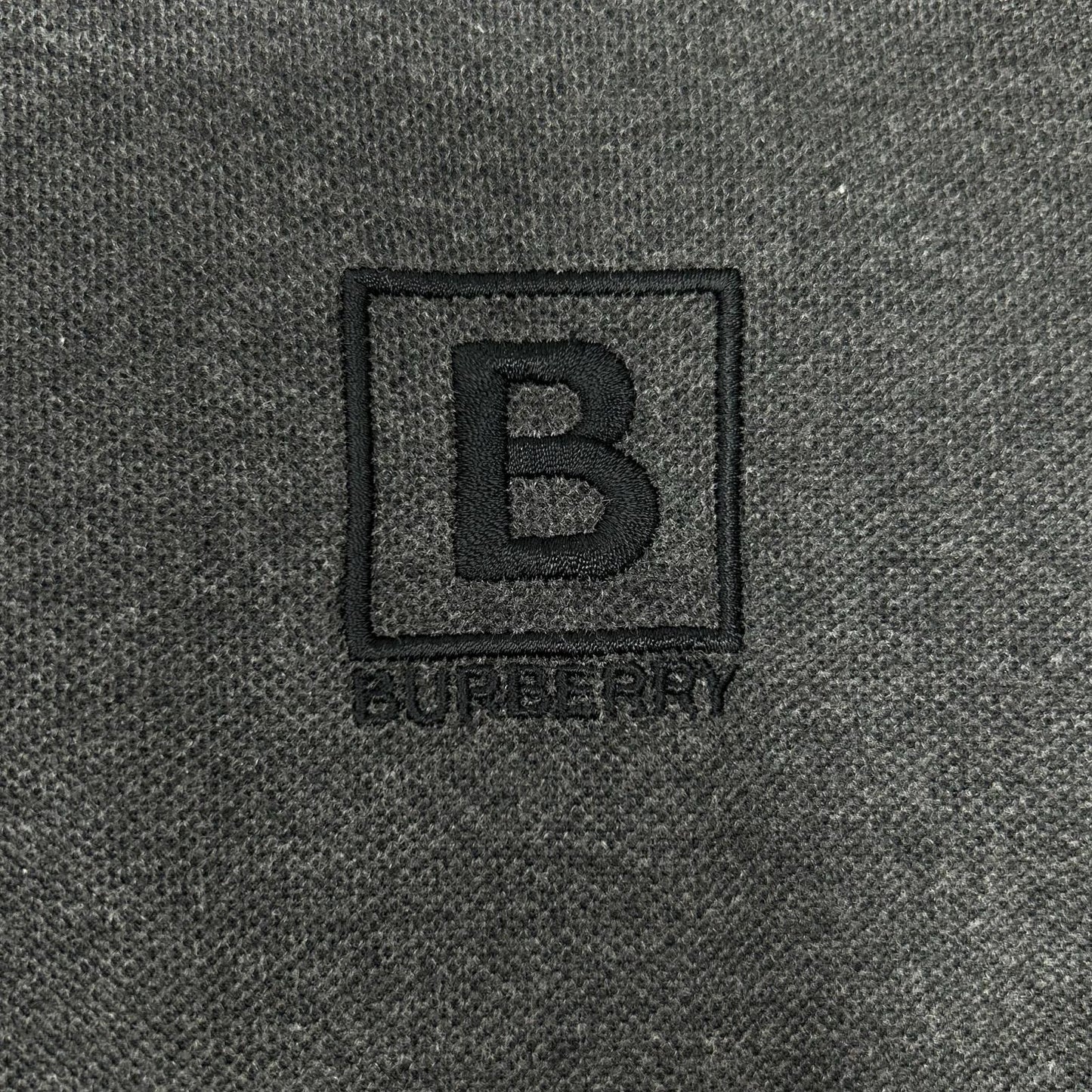 BURBERRY バーバリー 8053027 グレー レターグラフィック コットンピケ ポロシャツ トップス