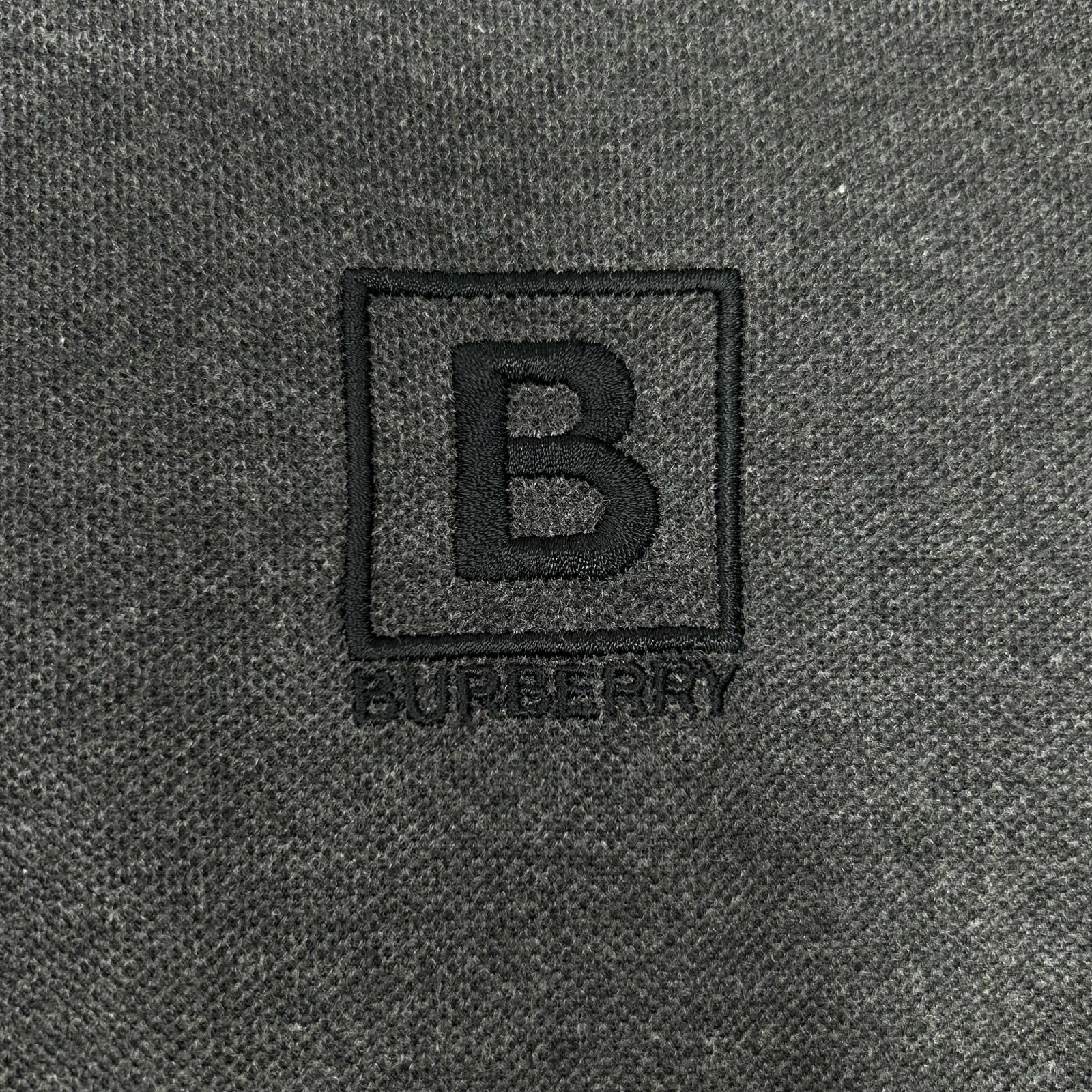 BURBERRY バーバリー 8053027 グレー レターグラフィック コットンピケ ポロシャツ トップス